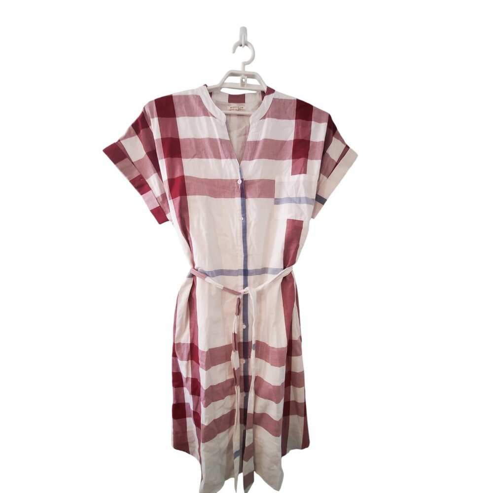 Jessakae shirt dress womens XXXL (runs small) plaid belted button